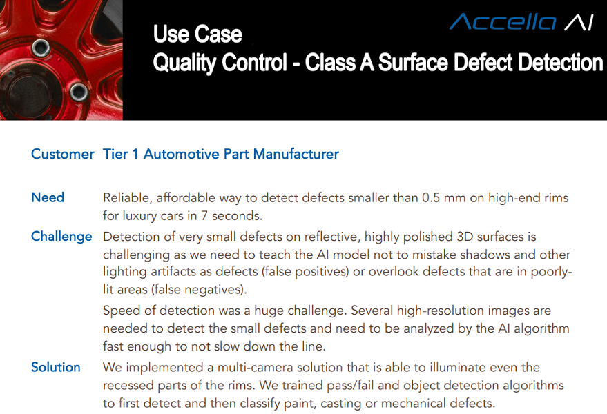 Use case Class A surfaces
