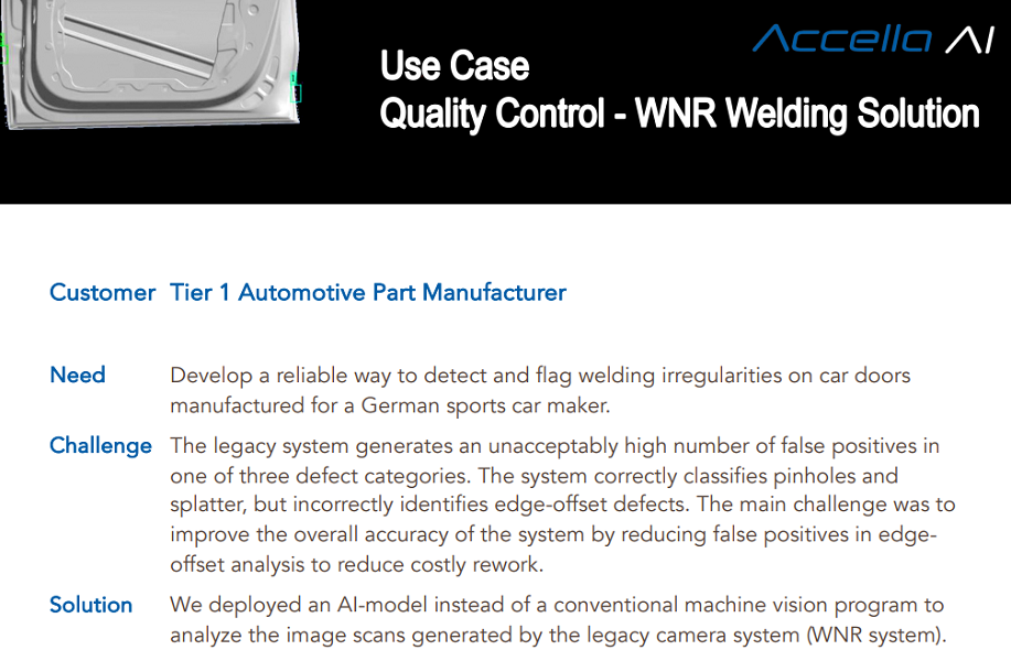 Use case door welding