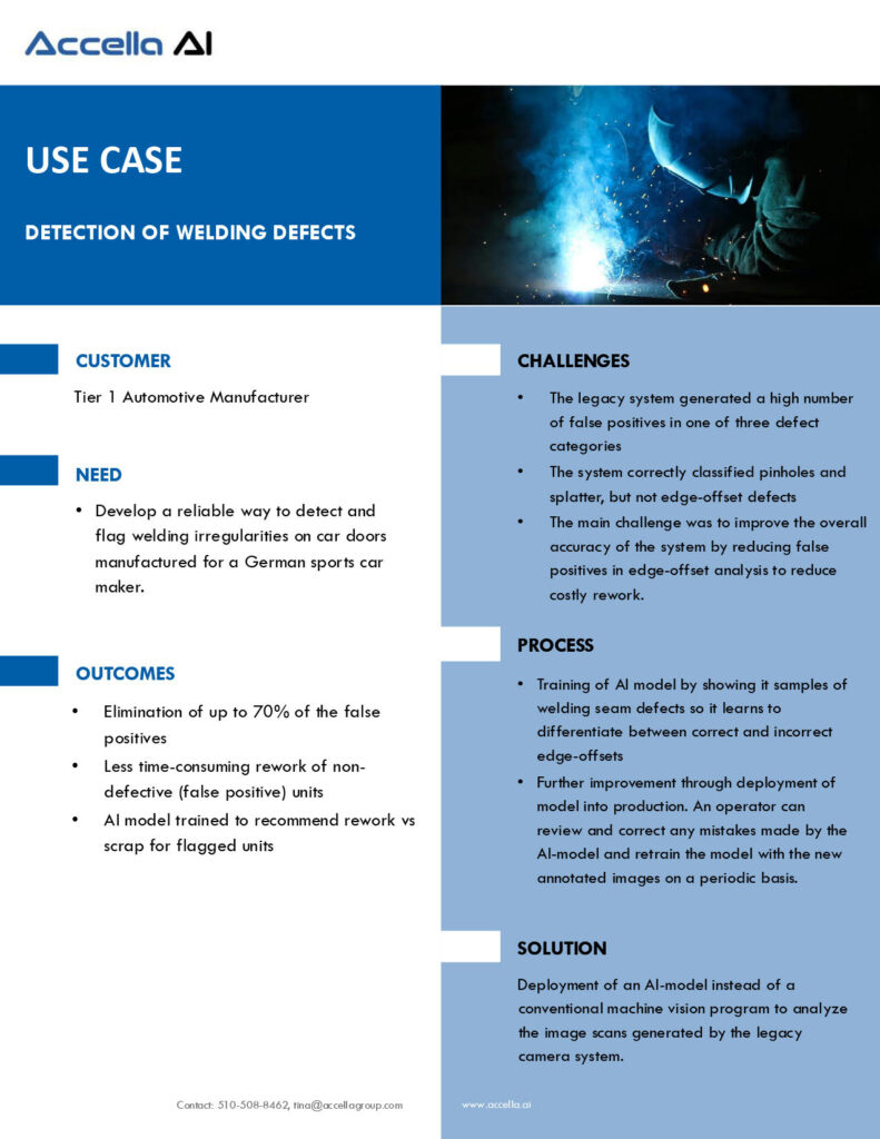 Use case welding defects